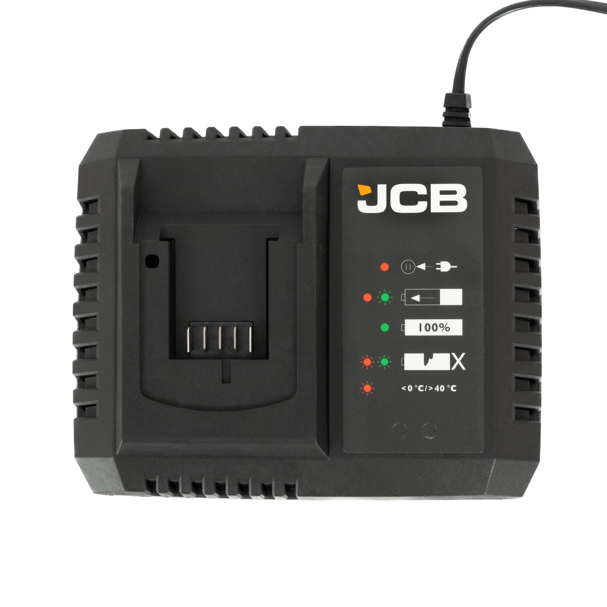 JCB Professional 18V 115mm Brushless Angle Grinder Kit with 5.0Ah Battery, 9A Super Fast Charger & 12-Piece Cutting Disc Set