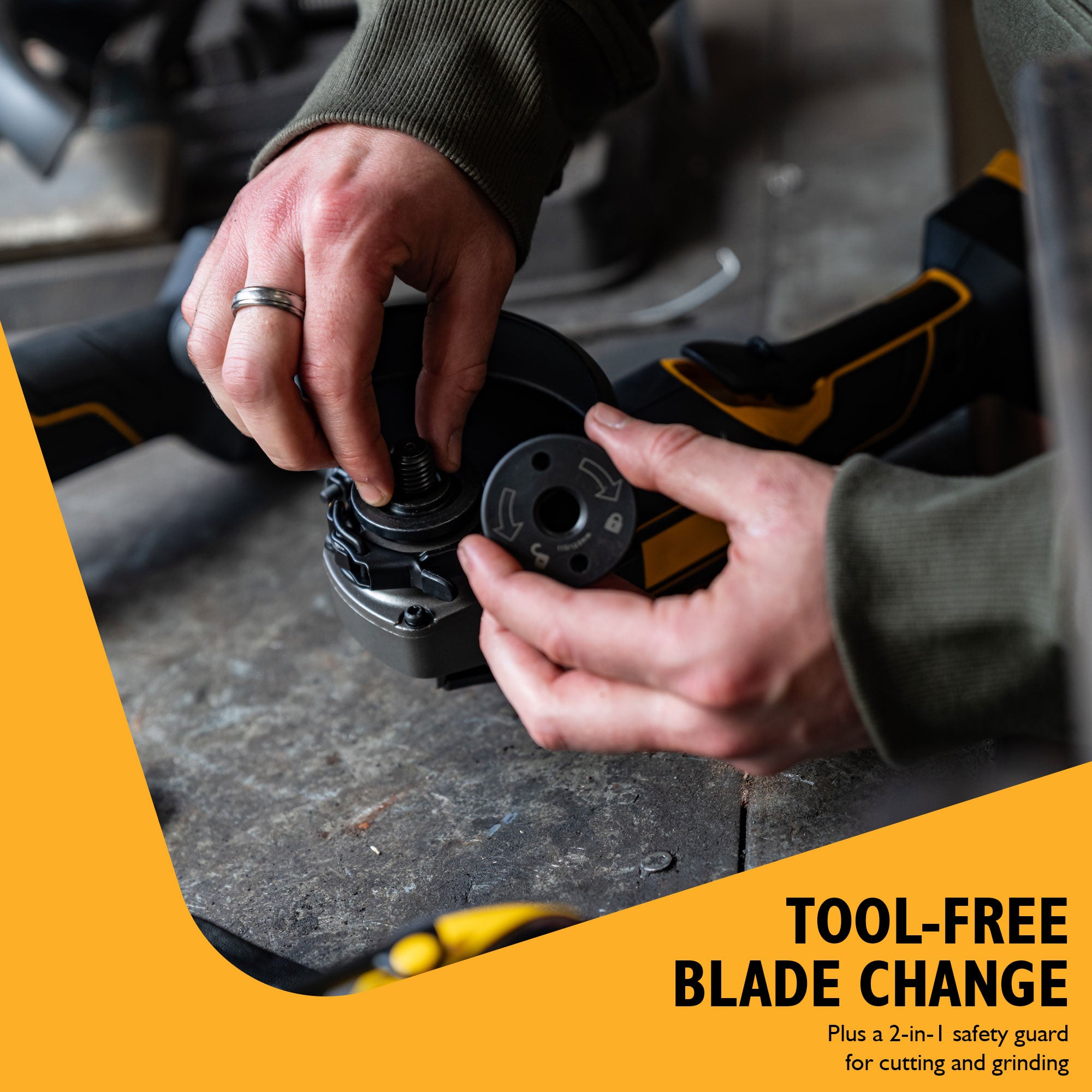 JCB Professional 18V 115mm Brushless Angle Grinder Kit with 5.0Ah Battery, 9A Super Fast Charger & 12-Piece Cutting Disc Set